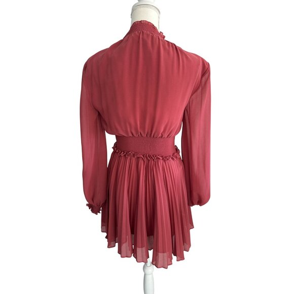 KEEPSAKE Rose Dropwaist Smocked Ruffle Mini Dress Size XS - Picture 7 of 11